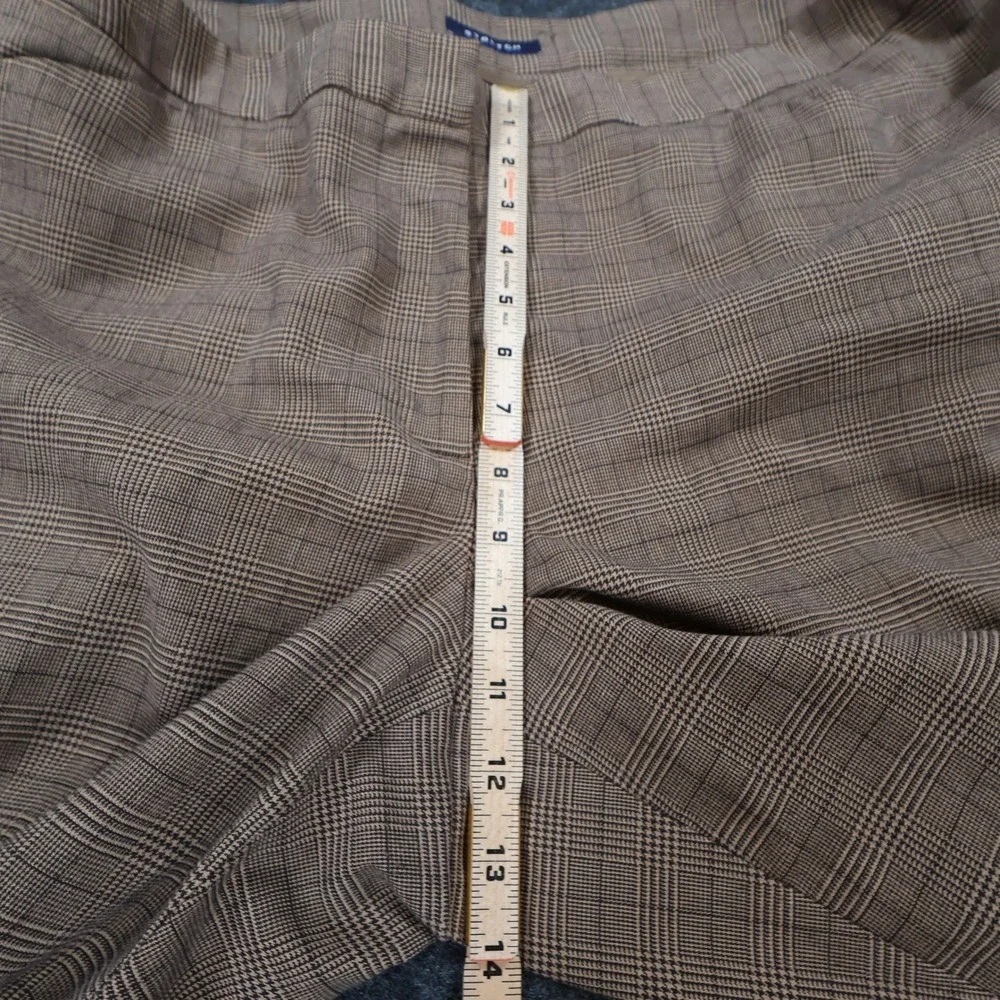 Jones New York Dress Pants Womens 18W Brown Excellent Plaid Stretch Trousers - Picture 5 of 10